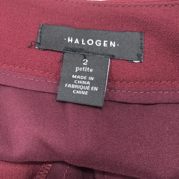 💥 Halogen Wide Leg Cropped Pants Red PETITE - Picture 3 of 8